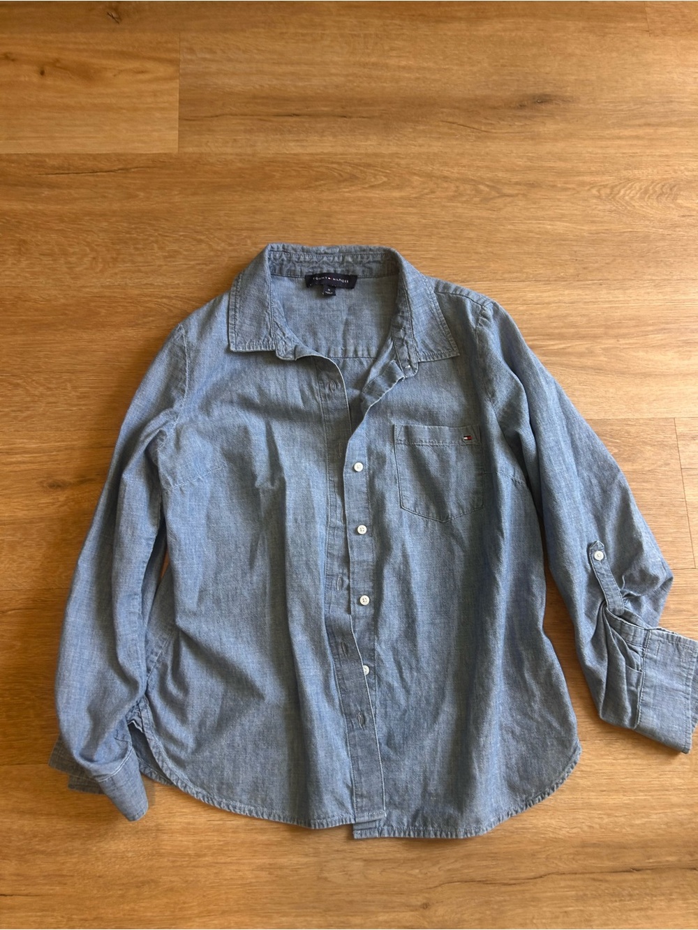 Tommy Hilfiger Light Blue Women's Chambray Button-Down Shirt